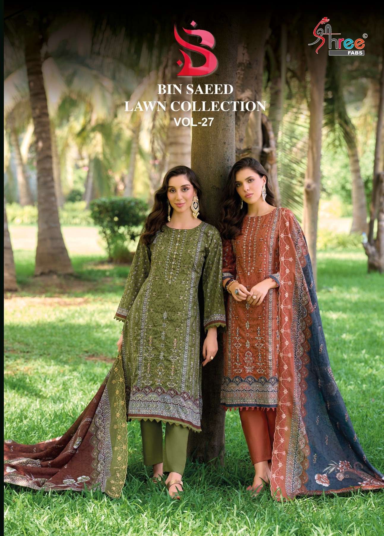 BIN SAEED LAWN COLLECTION VOL -27 SHREE FABS